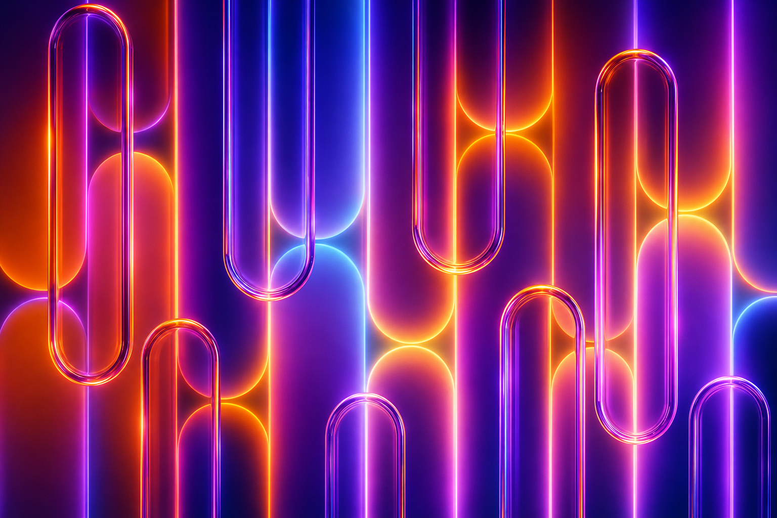 Abstract glowing interface elements representing a customer web portal